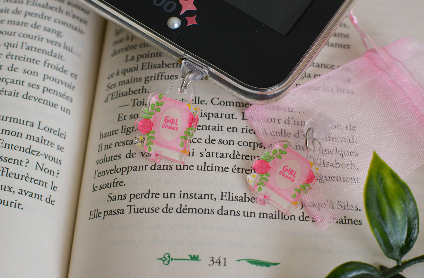 Bouchon anti-poussière liseuse girl dinner