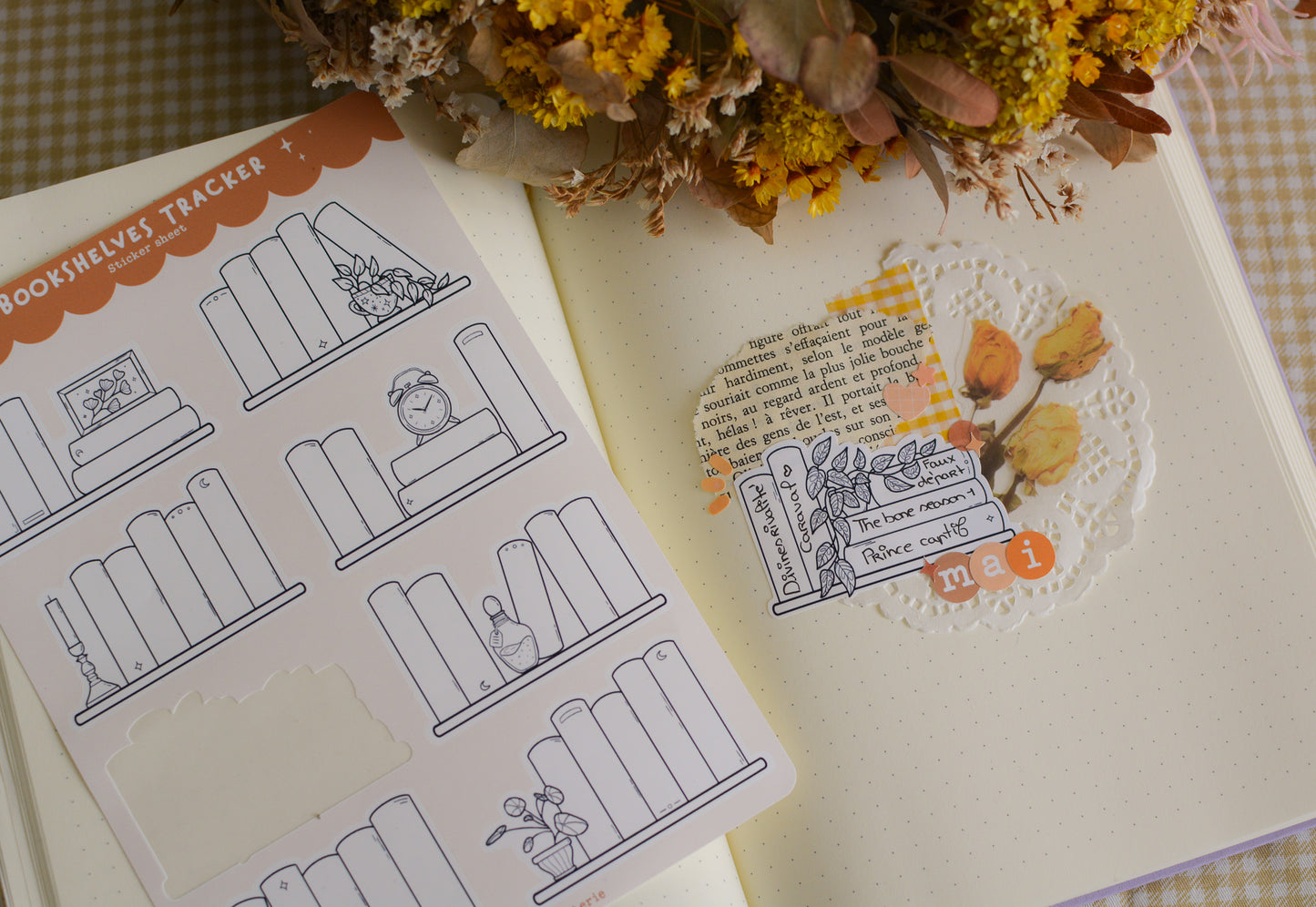 Planche de stickers bookshelves tracker