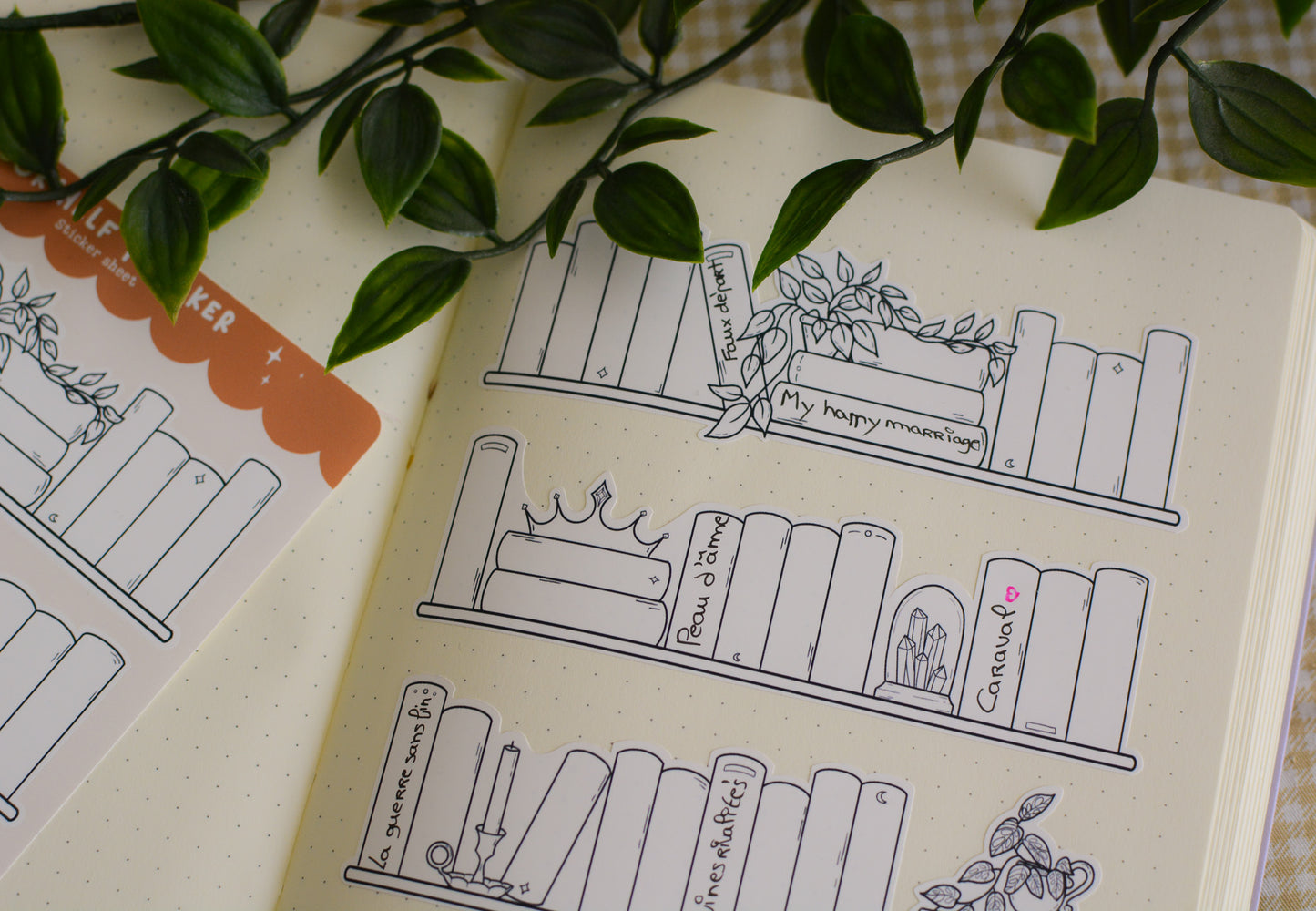Planche de stickers bookshelf tracker