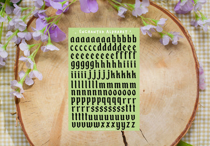 Alphabet sticker sheet