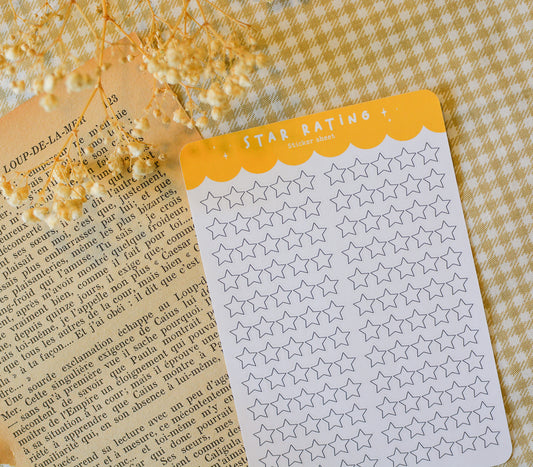 Planche de stickers star rating