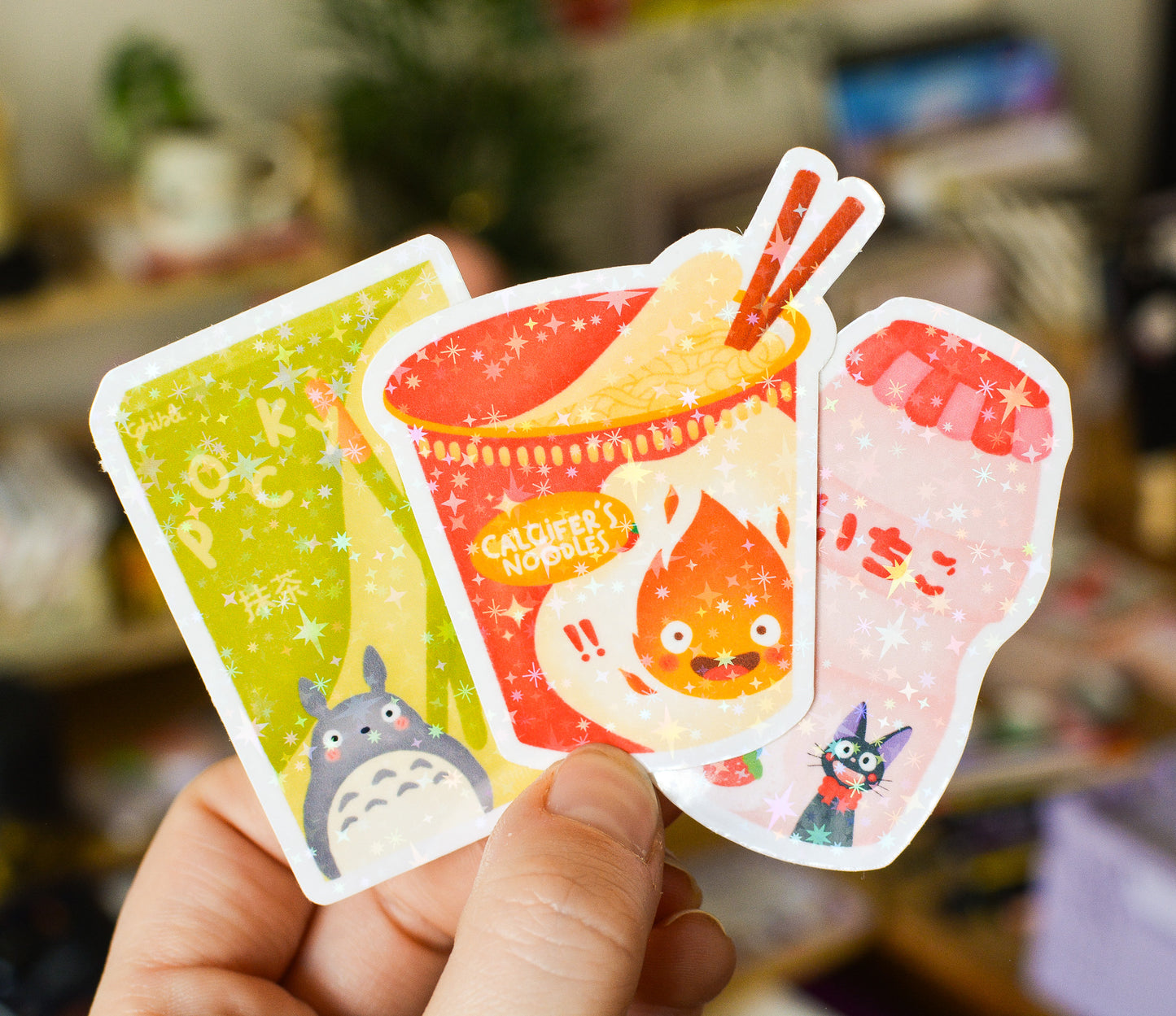 Pack stickers "cute foodies" Ghibli