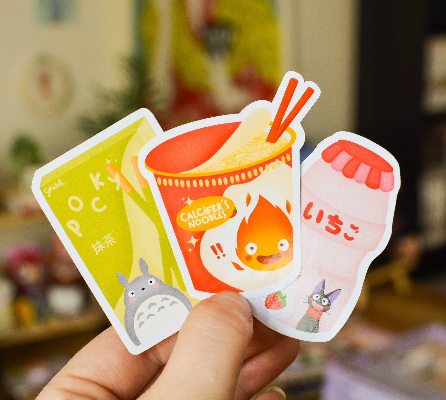 Pack stickers "cute foodies" Ghibli
