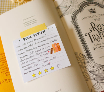 Book review notepad