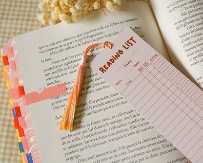 Marque-page reading list