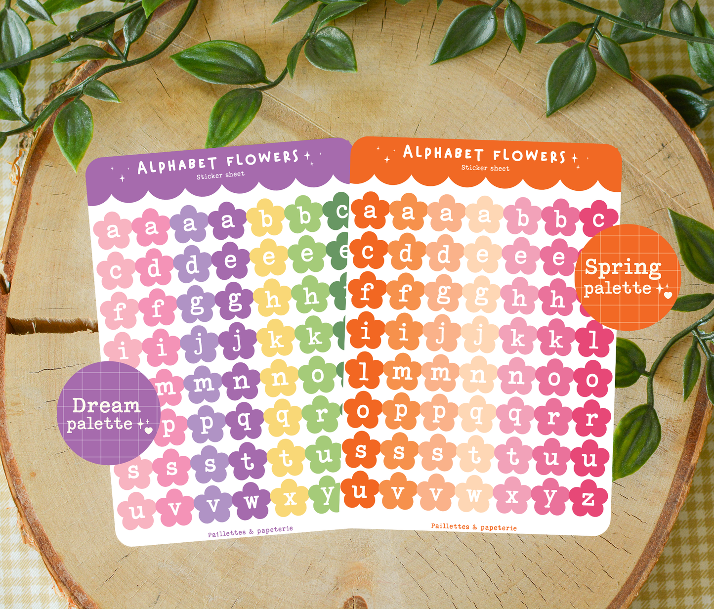 Alphabet flowers