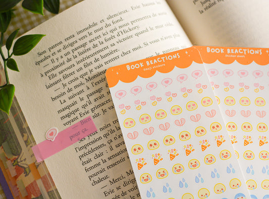 Book reactions - emoji stickers