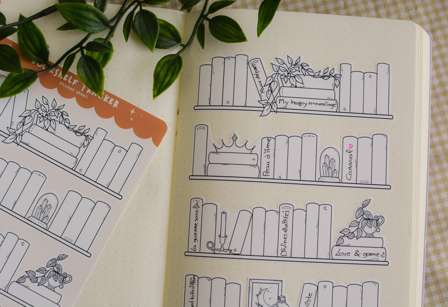 Planche de stickers bookshelf tracker