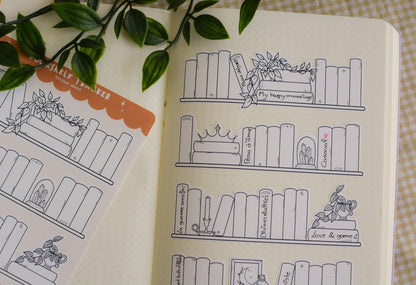 Planche de stickers bookshelf tracker