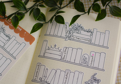 Planche de stickers bookshelf tracker