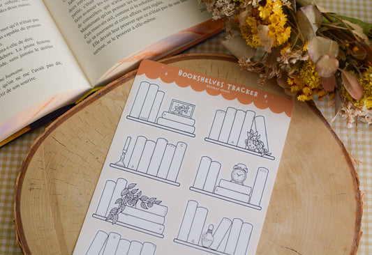 Planche de stickers bookshelves tracker
