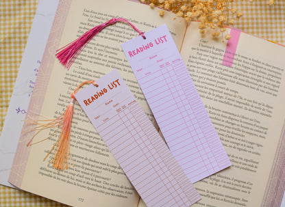 Marque-page reading list