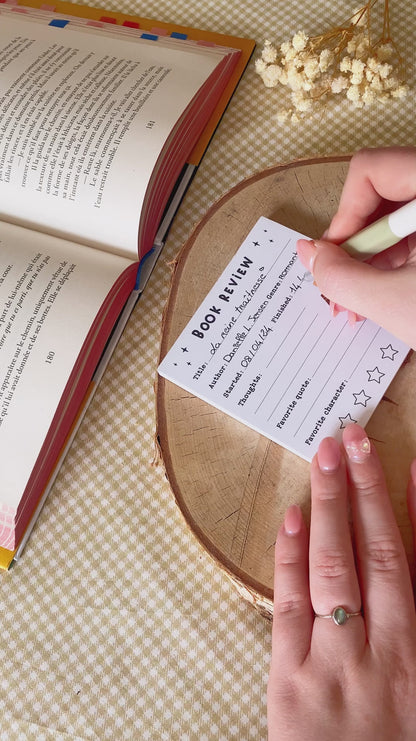 Book review notepad